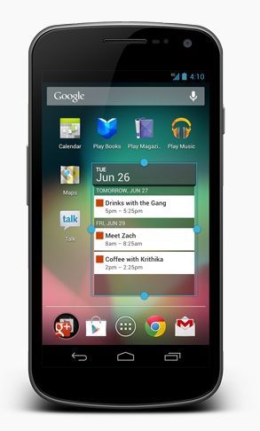 Google Android Jelly Bean - Widgets