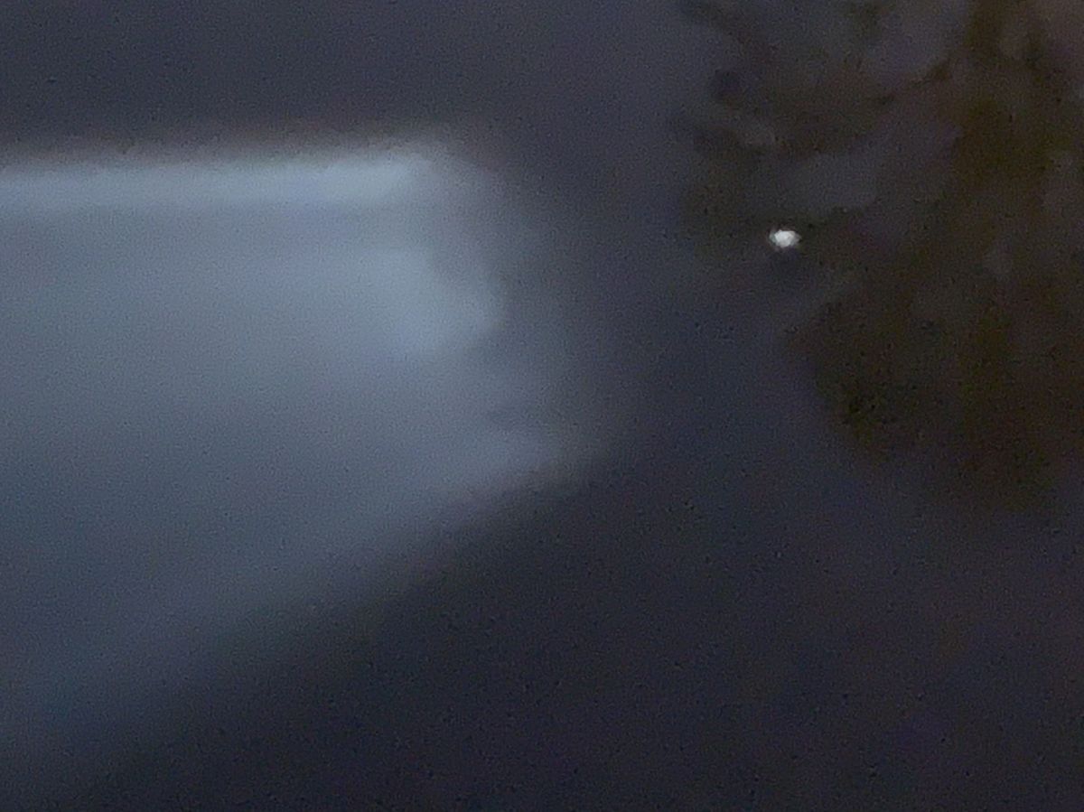 This image was taken by Monita S. of the SpaceX Falcon 9 launch on March 14, 2021, as seen from Pleasantville, NJ.