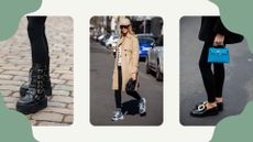 Street style images of women wearing the best shoes to wear with leggings: Seven styles to elevate your outfit