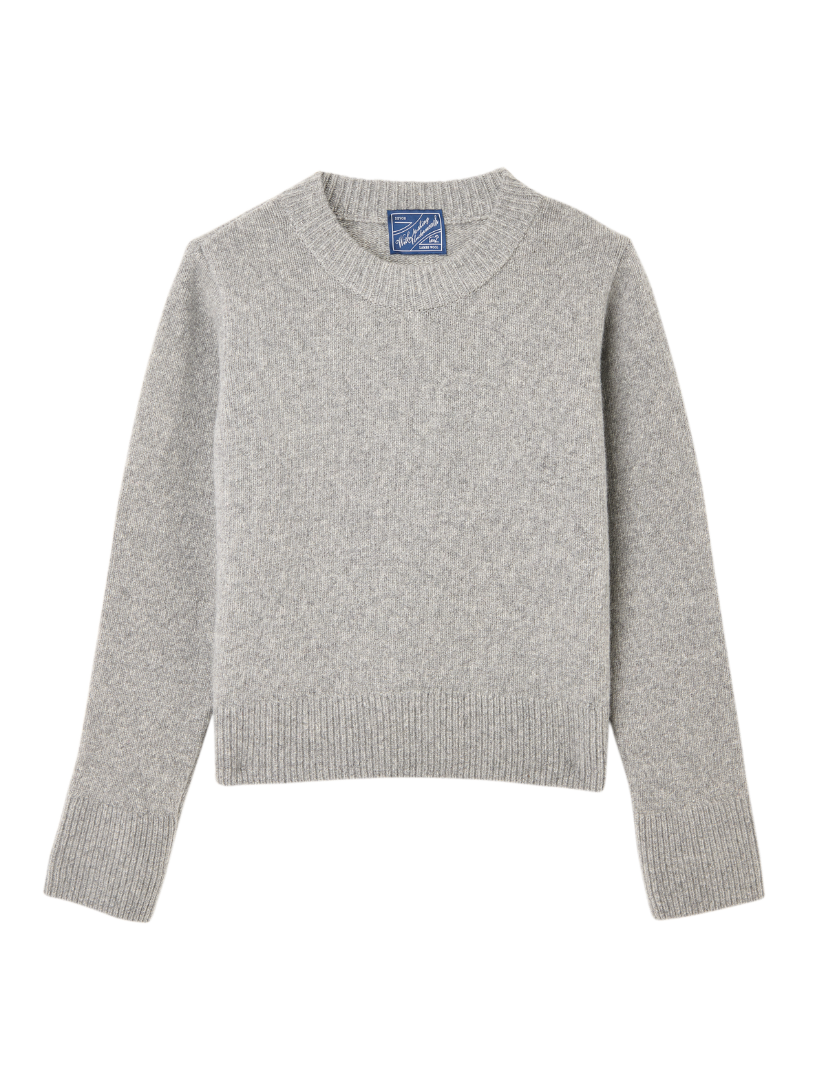 Devon Jumper: Wool, Mid Grey Melange