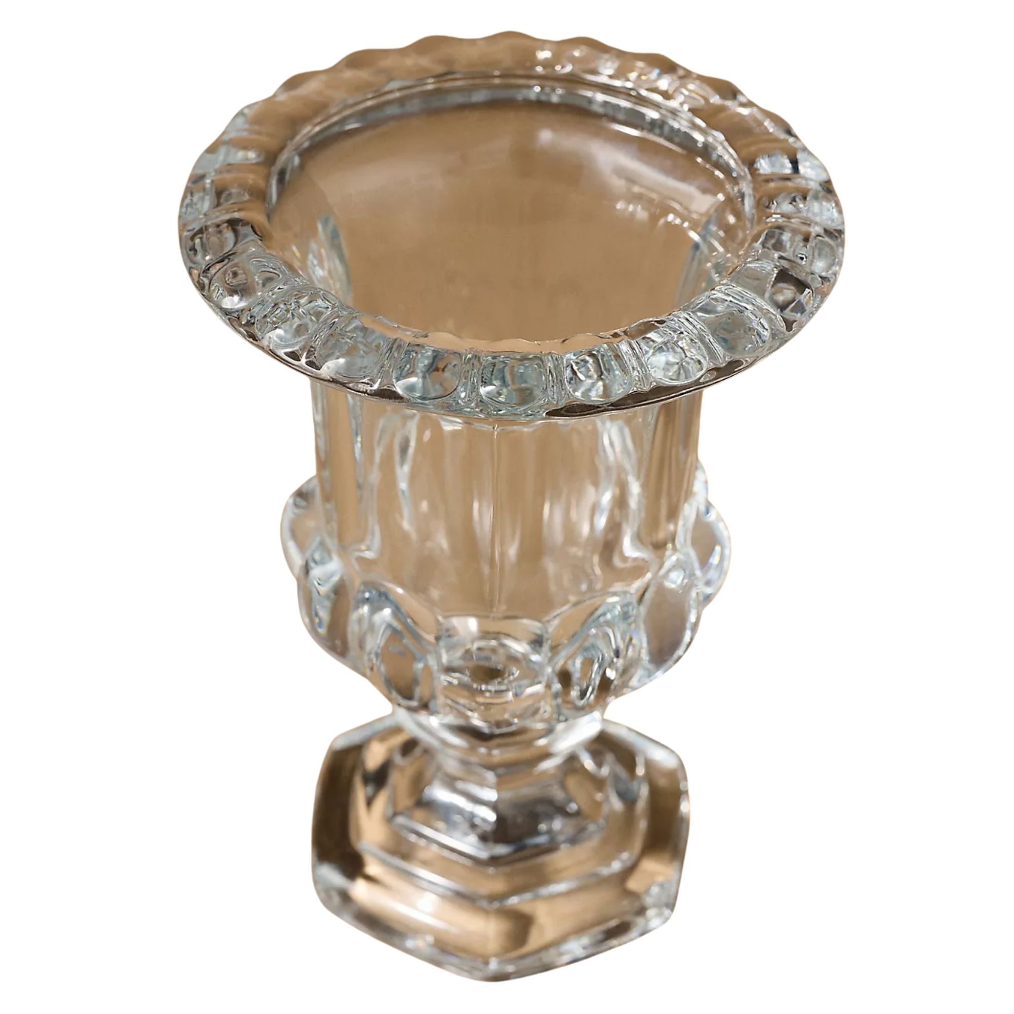 Iris Pressed Glass Vase