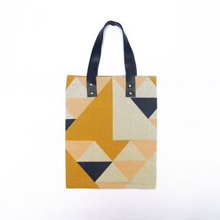 geometric aztec print tote bags