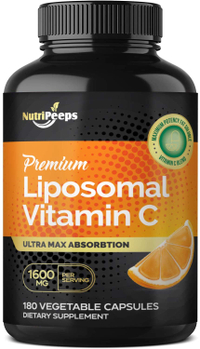 NutriPeeps Liposomal Vitamin C 1600mg, 180 Veggie Capsules &nbsp;| Was $17.99, Now $12.74 at Amazon
