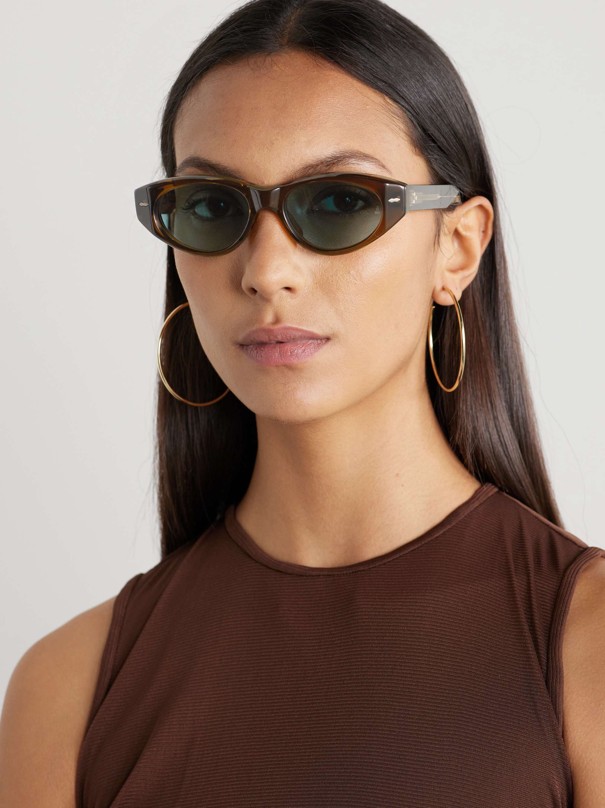 Krasner Cat-Eye Acetate Sunglasses