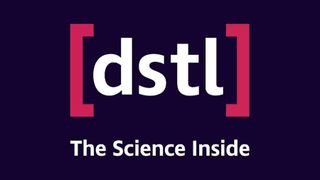 The logo for the Defence Science and Technology Laboratory (Dstl), written in white text on a purple background with pink square brackets on either side, and the motto 'The Science Inside' in white underneath
