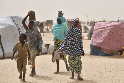 A refugee camp for people displaced by the Boko Haram attacks.