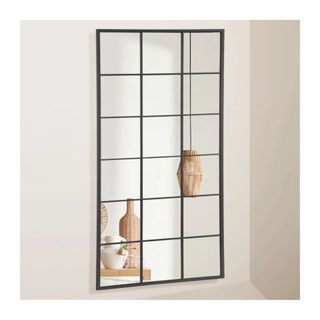 Tall rectangle mirror with black frame