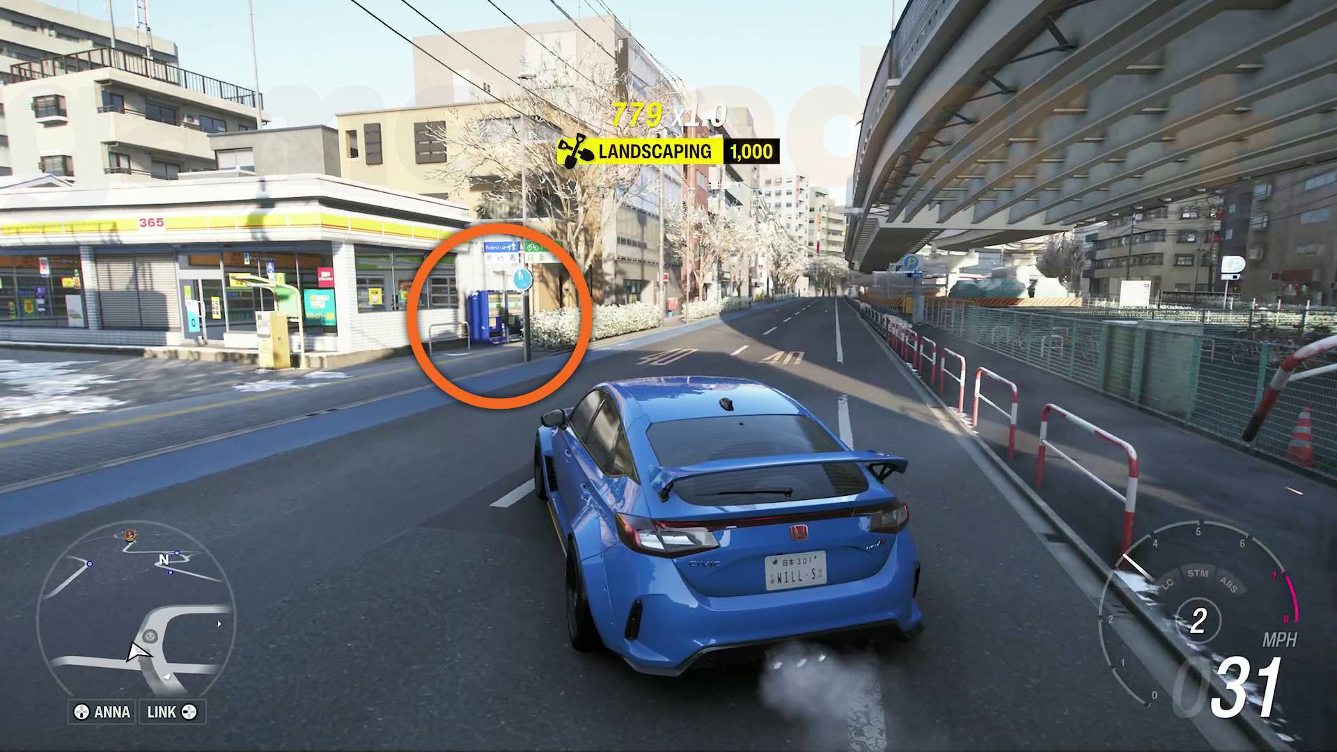 Forza Horizon 6 vending machines outside 365 konbini