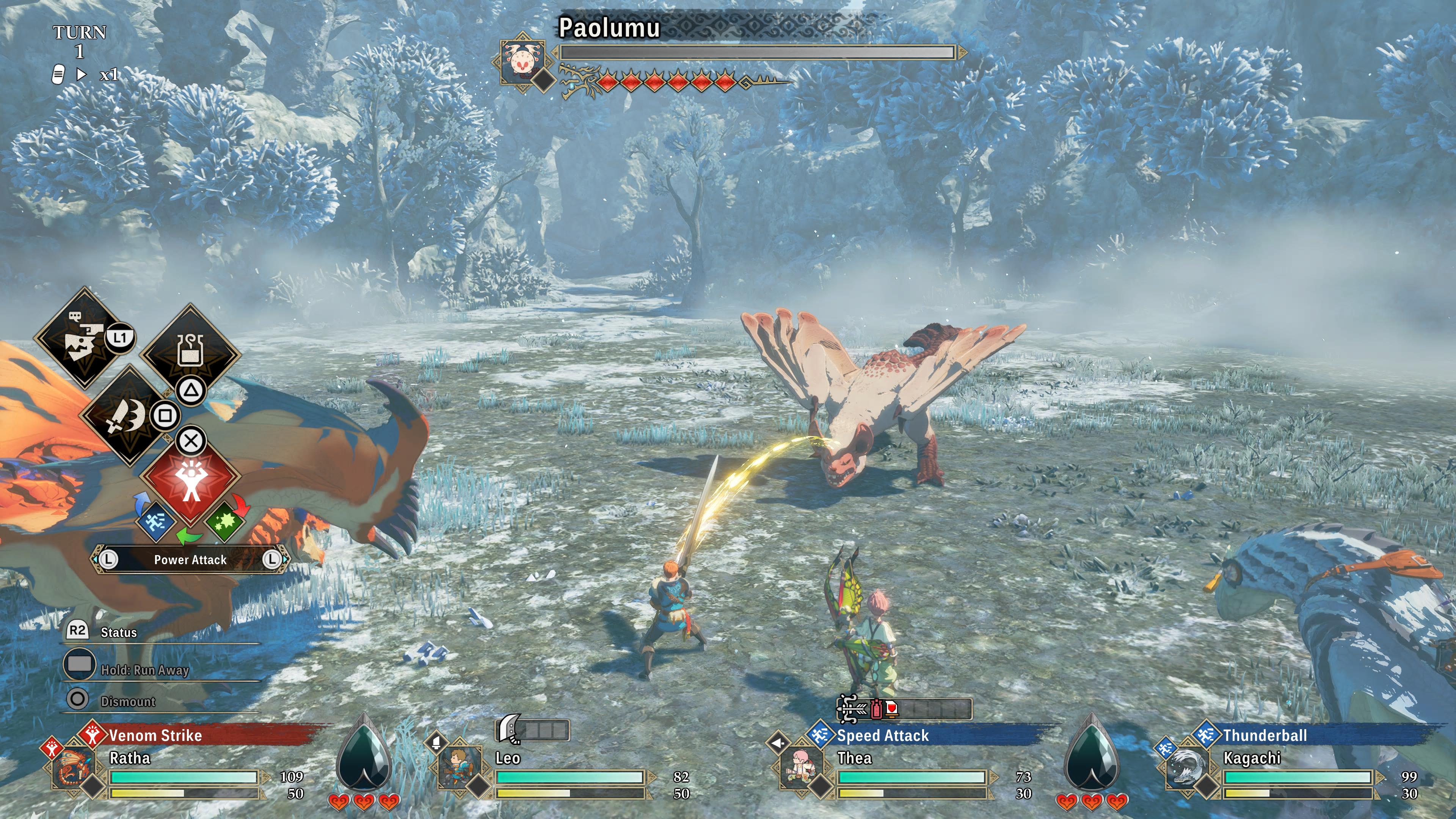 Monster Hunter 3 screens, colourful anime style game images