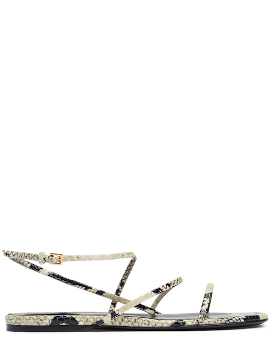 Loop Python Print Flat Sandals - Khaite - Women - Natural - 35.5 It
