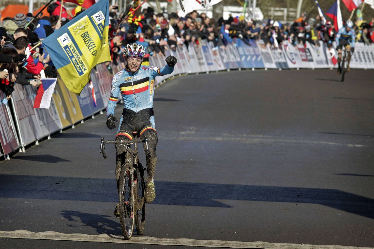 Michael Vanthourenhout (Belgium) wins the under-23 Worlds in Tabor.