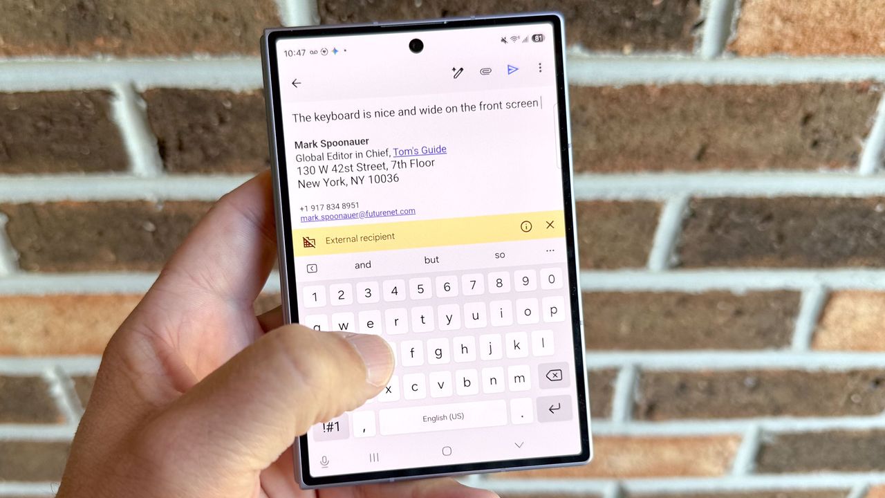 Galaxy Z Fold 8 shown held in-hand