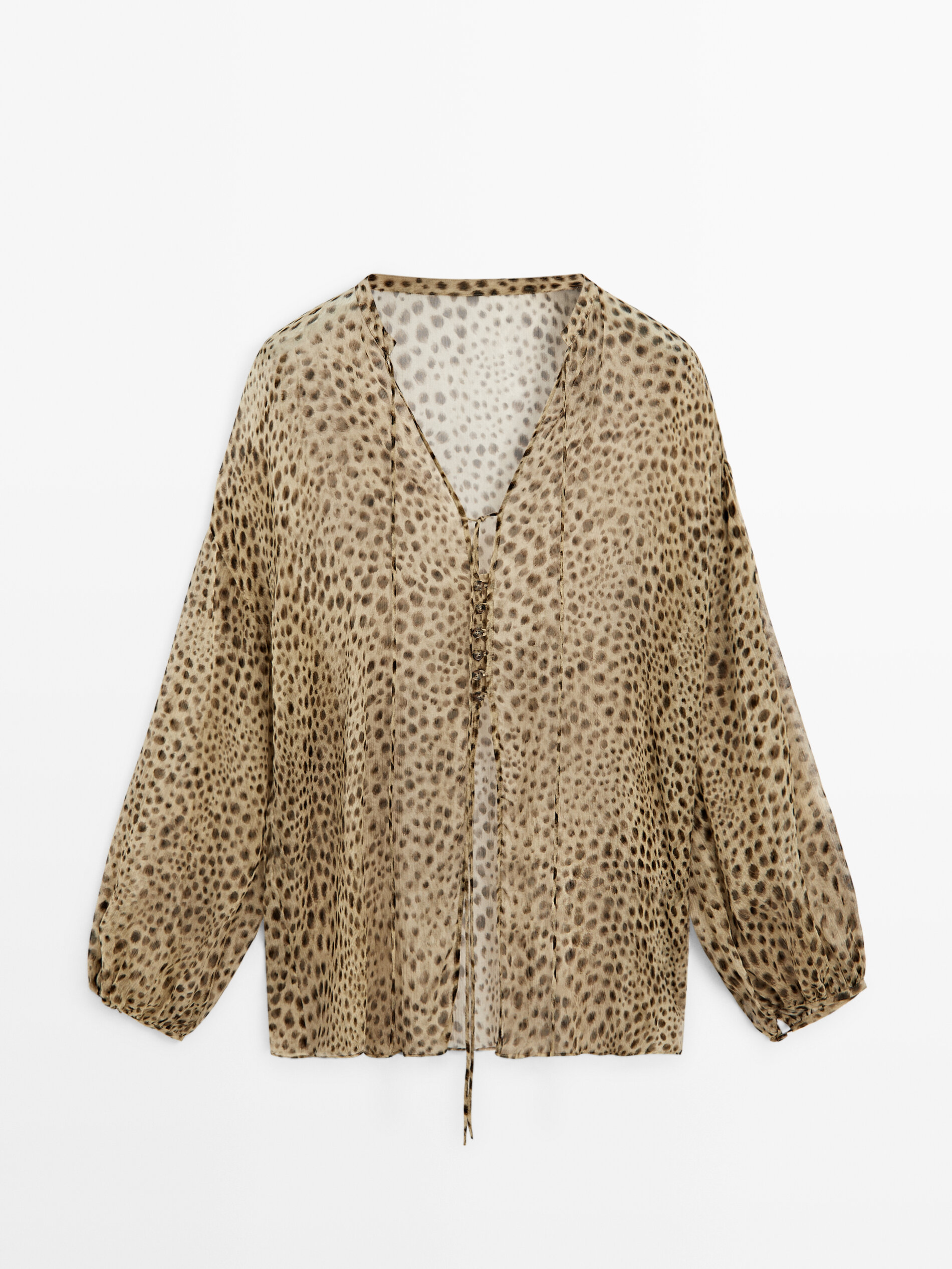 Flowing Animal Print Blouse
