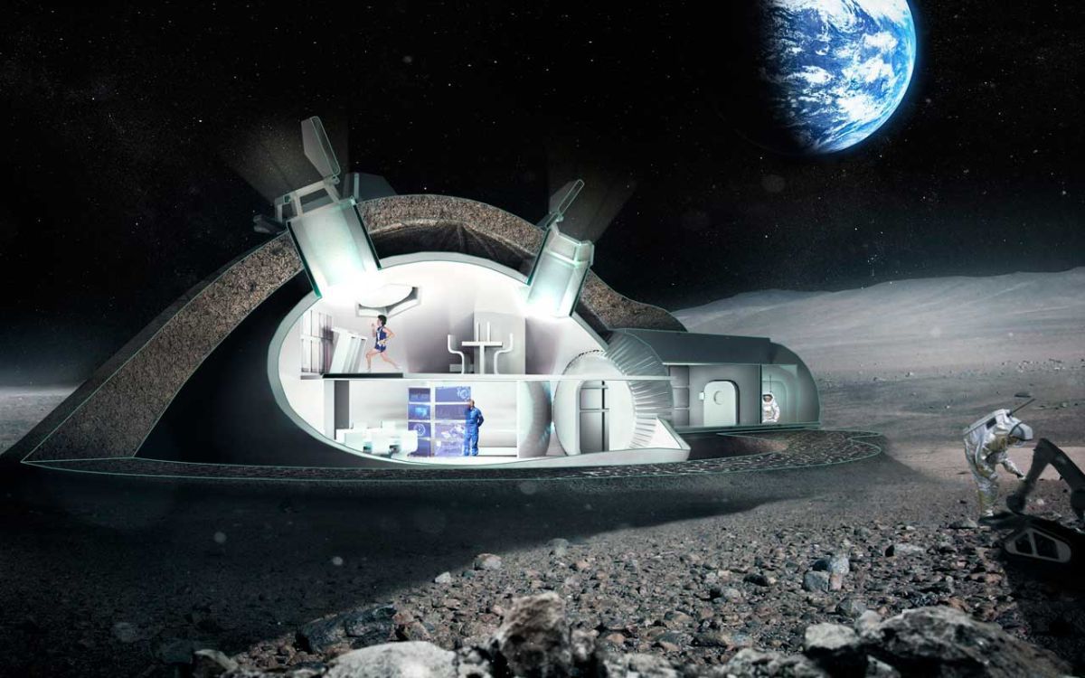 Inside look at one idea the European Space Agency is exploring in its formulation of a &quot;moon village&quot; that incorporates 3D printing.