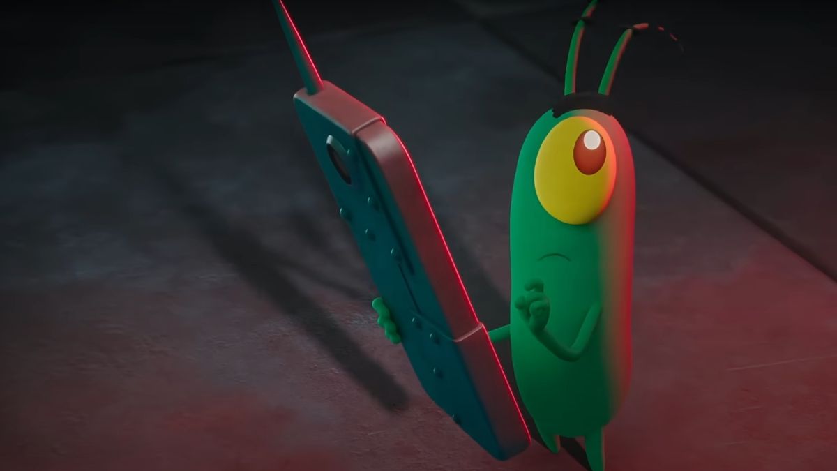 Plankton looking nervous in Plankton the movie