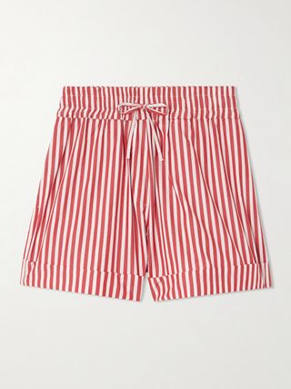 Striped Organic Cotton-Poplin Shorts