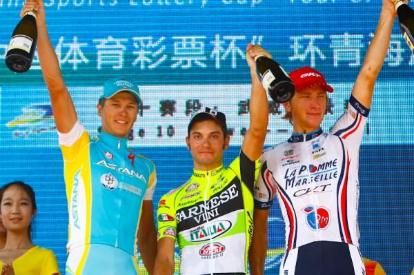 Stage 10 winners at the podium