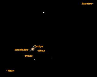 Saturn at Opposition Sky Map April 15, 2012