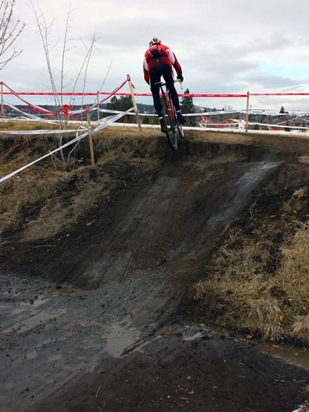 Two distinct lines have now been worn-in on the infield step-up with riders on the inside route deftly hopping up the ledge.