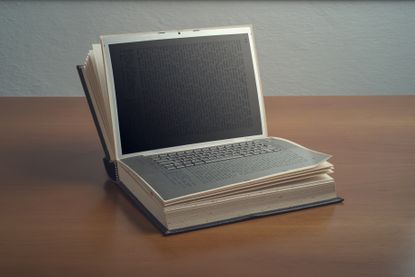Book on a laptop - Digital composite