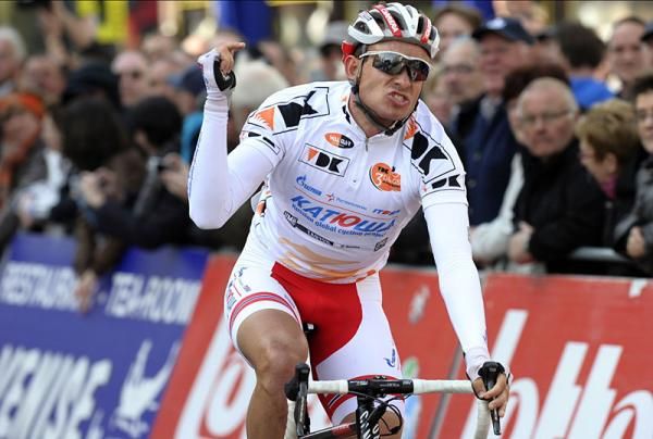 Alexander Kristoff (Katusha) on the podium
