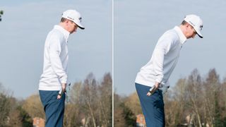 Golf swing posture drill