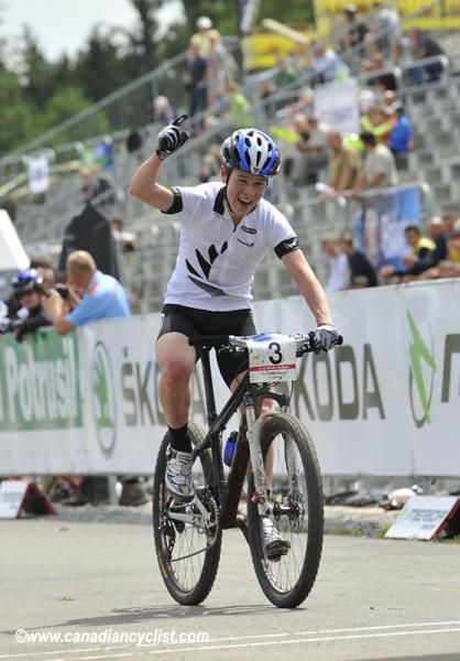 Anton Cooper wins one for New Zealand in his first time competing in a European World Cup