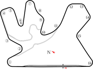 A map of the Lusail International Circuit, Qatar