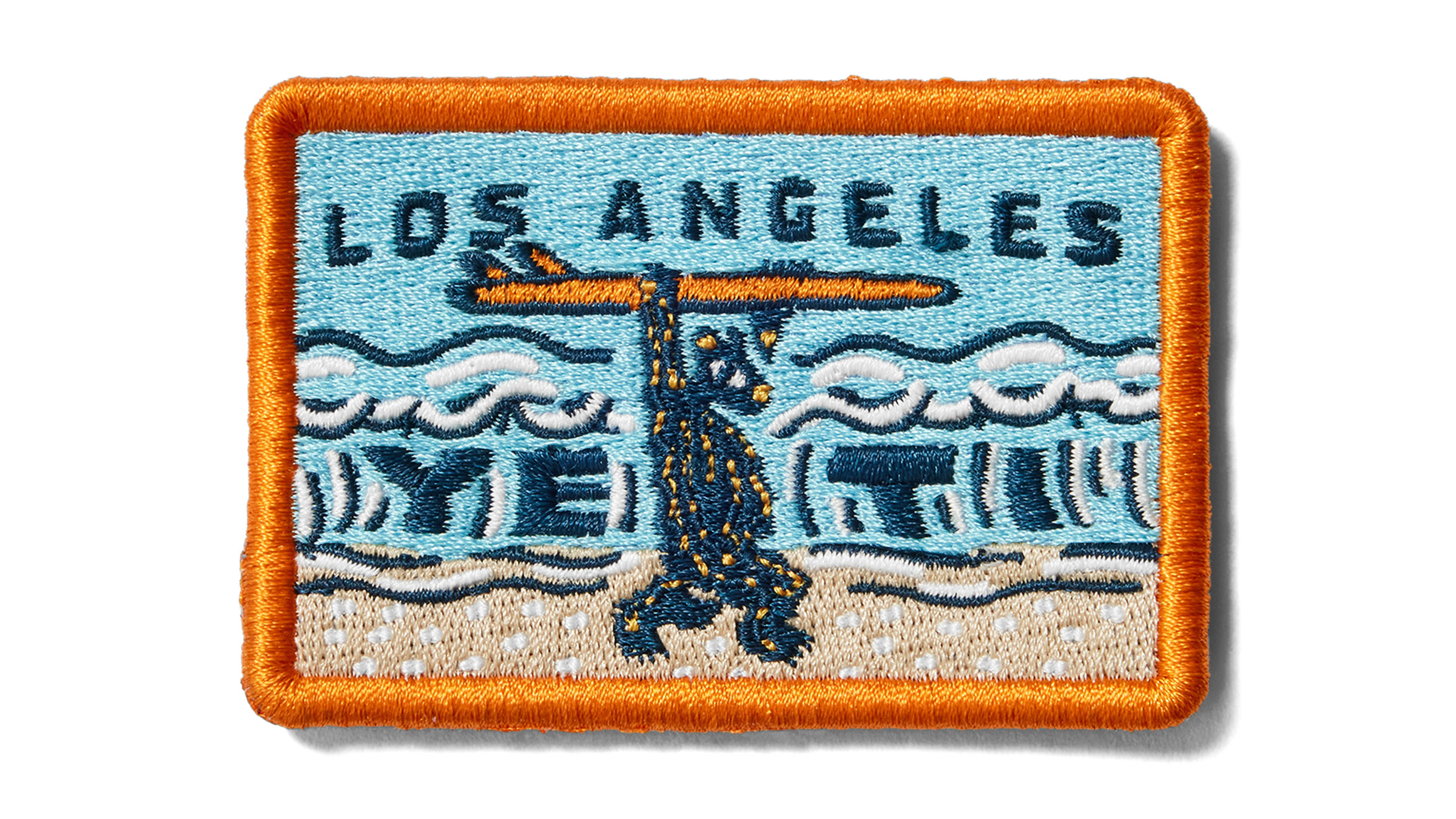 YETI patch on white background