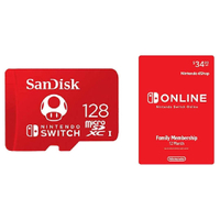 SanDisk 128GB Nintendo Switch MicroSD Card w/ Nintendo Switch Online 12 Month Family Membership: was $70 now $35 @ Amazon