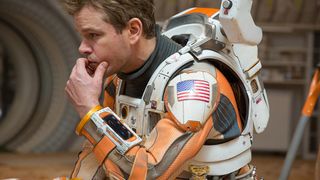 Mark Watley (portrayed by Matt Damon) in his Mars spacesuit.