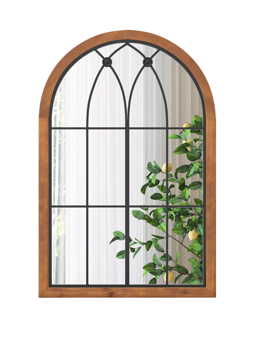 Arched Window Finished Mirror 