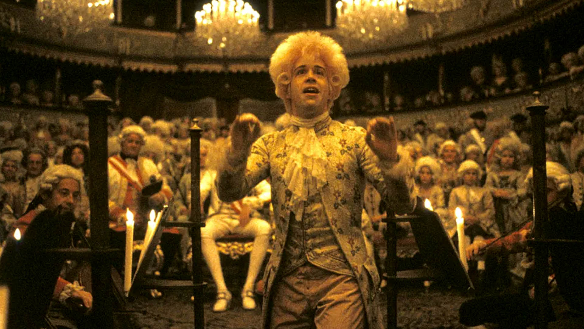 Tom Hulce in Amadeus.