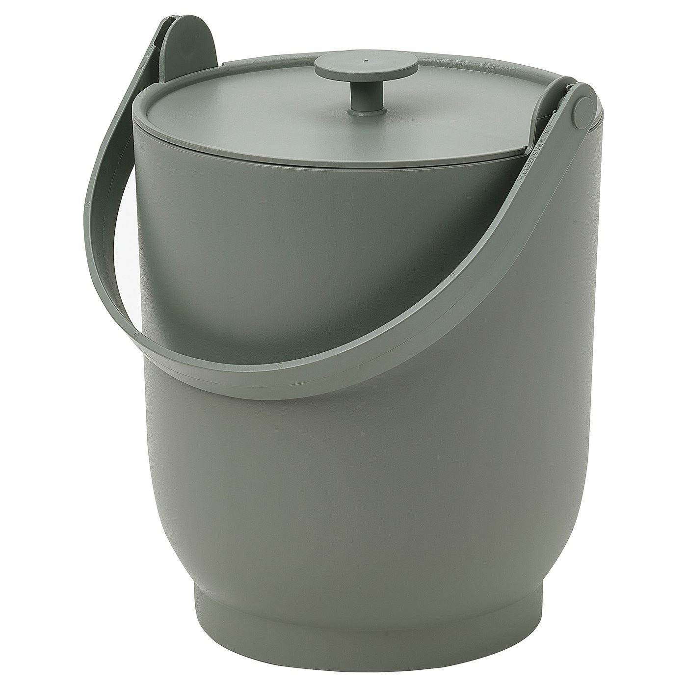 Farmarkvast Bin With Lid for Organic Waste - Grey-Green 4 L