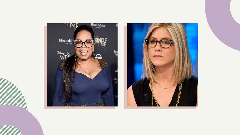Oprah Winfrey and Jennifer Aniston wear eyeglasses trends 2022