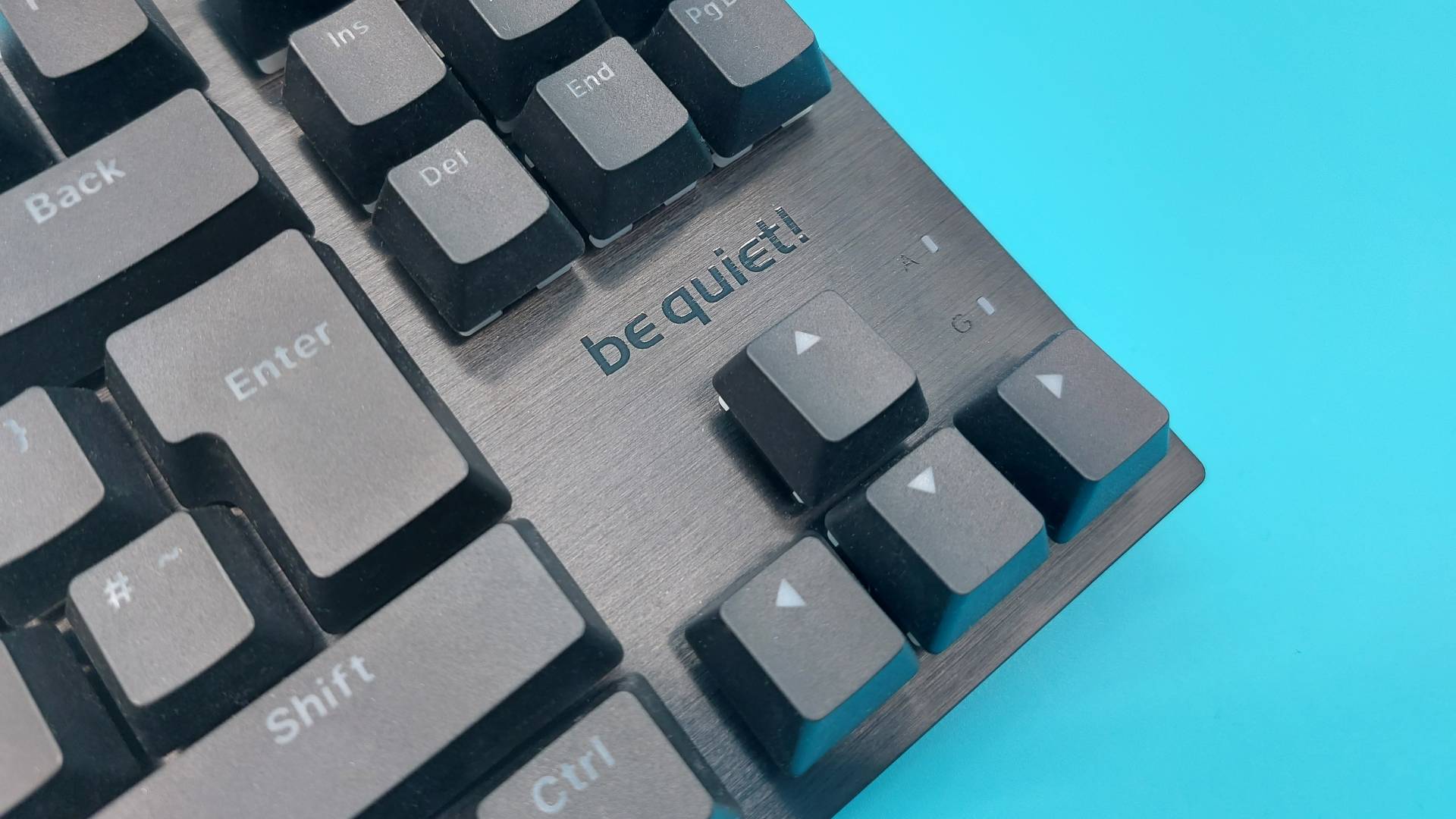 The Be Quiet Light Mount TKL wired mechanical gaming keyboard seen from various angles.