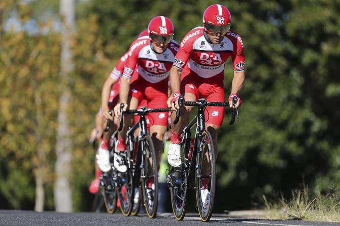 Drapac Cycling en route to a second place result