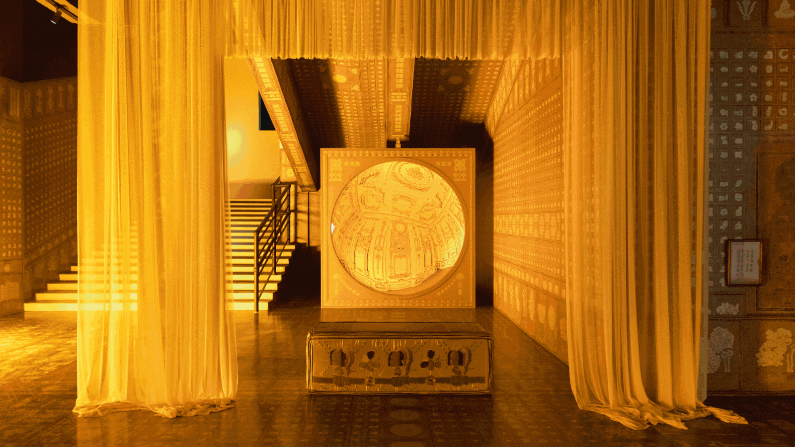 A recurring gif spotlighting anything from immersive art installations to chrome futuristic furniture pieces and a whimsical bed sitting in a leafy garden.