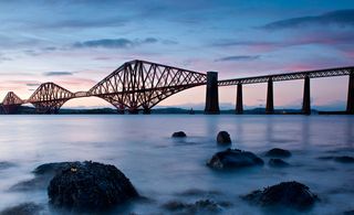 Forth rail bridge long exposure at dusk