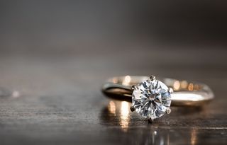 A stock photo of an engagement ring.