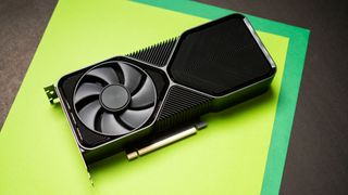 Angled view of NVIDIA RTX 4070 Super Founders Edition