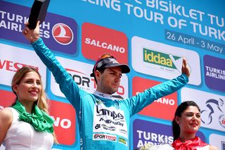 Kristijan Durasek (Lampre-Merida) is leading the overall race at the Tour of Turkey