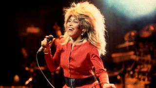 Tina Turner performs onstage at the Poplar Creek Music Theater