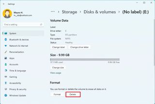 Windows 11 delete volume