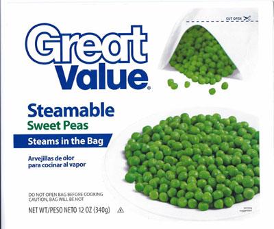 Great Value Sweet Peas by Pictsweet.