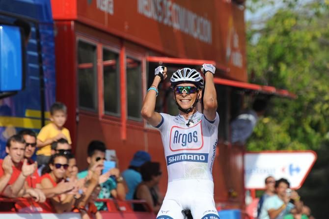Warren Barguil (Argos-Shimano) wins stage 13 of the Vuelta a Espana