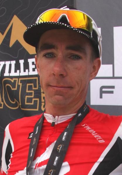 Todd Wells (Specialized) wears the pain of the day that goes along with winning the Leadville 100