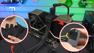 Nvidia's mystery dual 12VHPWR to 6x8-pin adapter for RTX Titan Ada