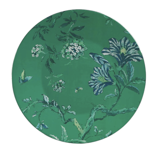 Chinoiserie green salad plate