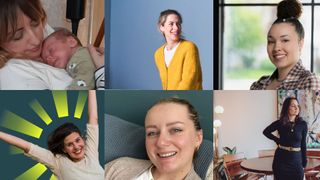 The images of 6 women, who have shared their stories about the gender sleep gap, put together in a collage